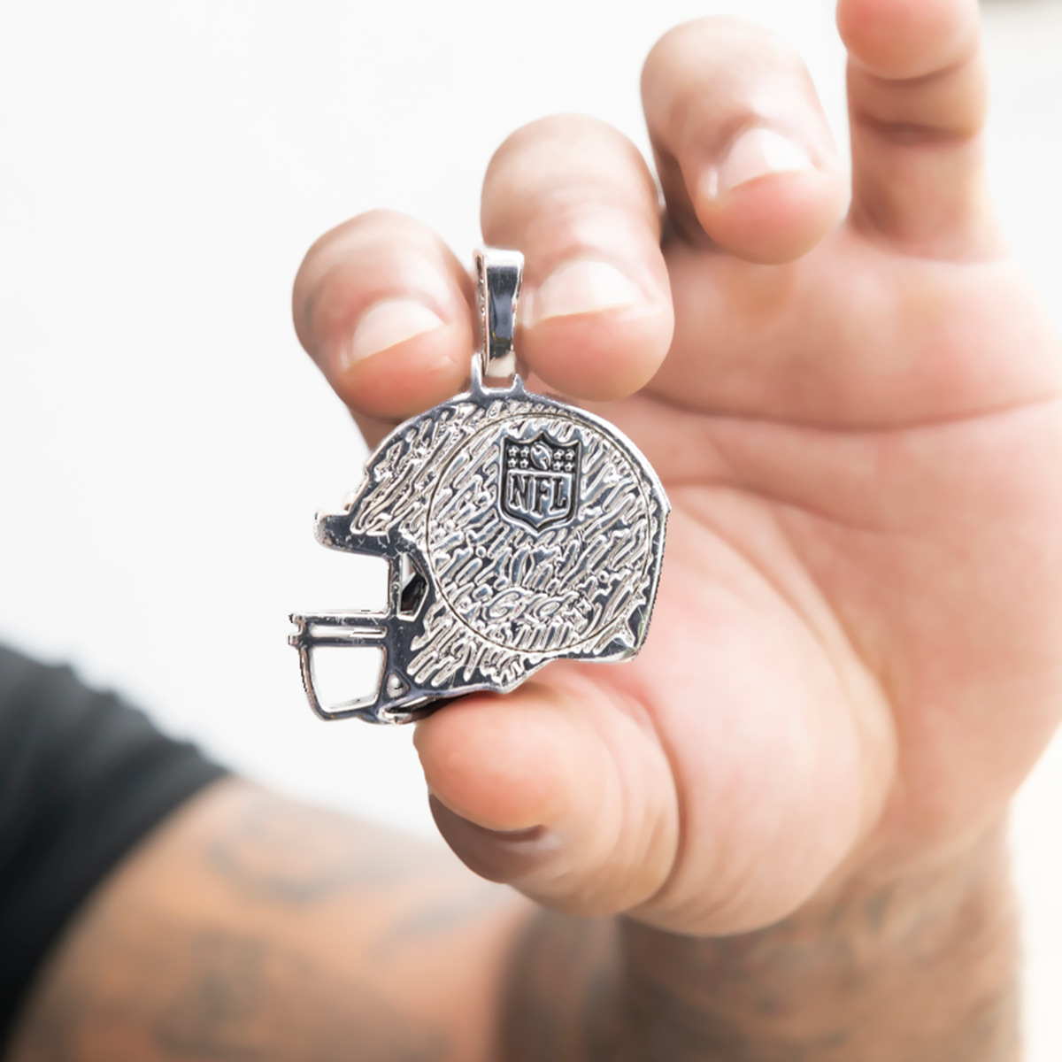 2025 Miami Dolphins Team Helmet Pendant  - White Gold
