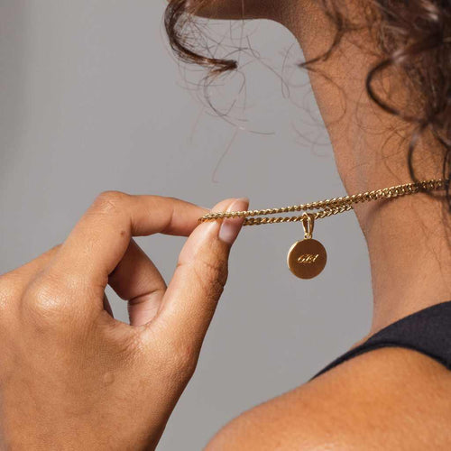 Astrology Coin Pendants in Yellow Gold